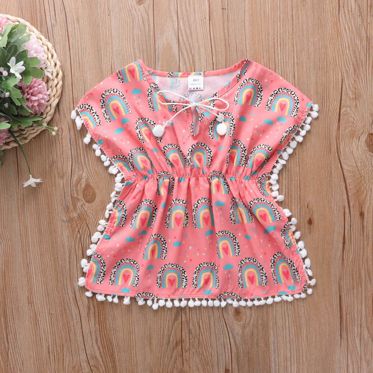 Customize Summer sleeveless dress 95% Bamboo fiber Cotton Modal Baby girls cute dress OEM