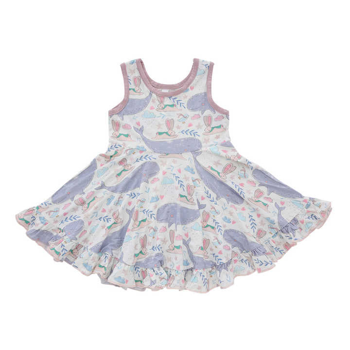 high quality twirl dress custom printed girls frock design party dress for toddlers