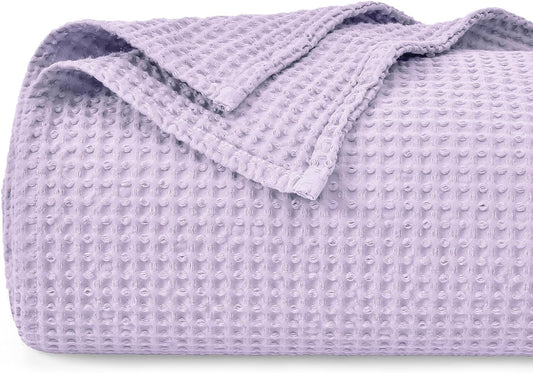 Waffle Weave Blanket Twin Size 66"x90" 100% Cotton-Soft Breathable Blanket for All Season-Perfect Blanket Layer for Couch Bed Sofa