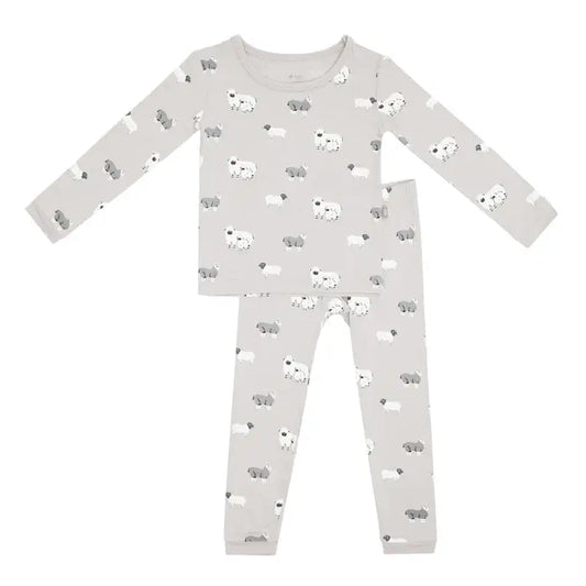 Custom Printed Designs Long Sleeve Organic Bamboo/Cotton Baby Two Piece Pajamas Set For 12 Months Baby 100pcs